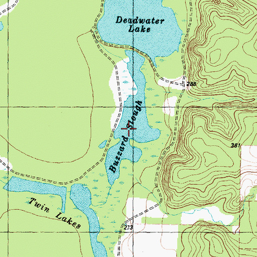 Topographic Map of Buzzard Slough, TX