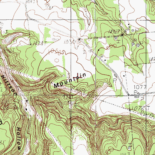 Topographic Map of Ward Mountain, TX