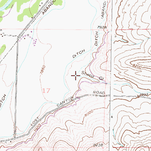 Topographic Map of Sheep Gulch, CO