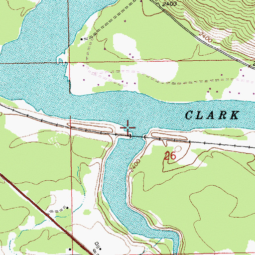 Topographic Map of Beaver Creek, MT