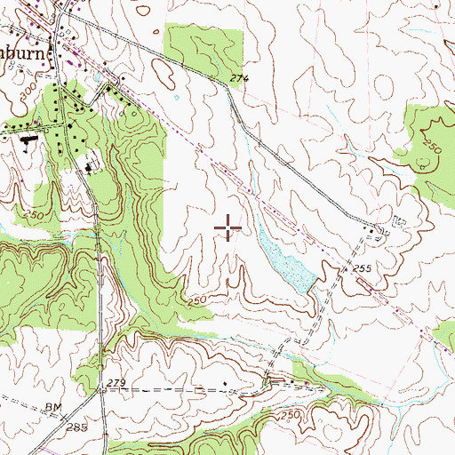 Topographic Map of Dominion Trail Elementary School, VA