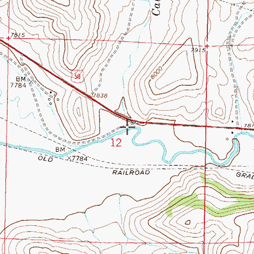 Topographic Map of Cabin Creek, CO