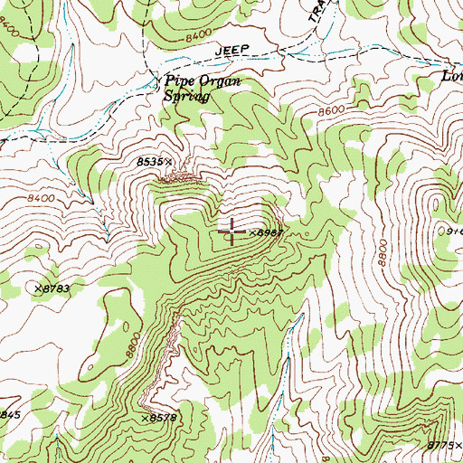 Topographic Map of Three Summits Hill, NV