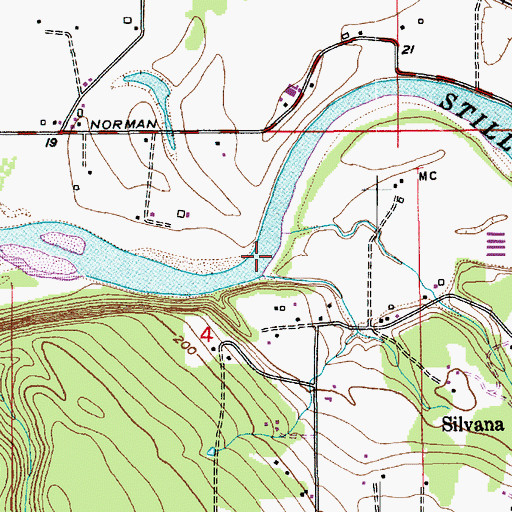 Topographic Map of Glade Bekken, WA