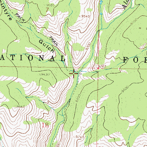 Topographic Map of McIntyre Gulch, CO