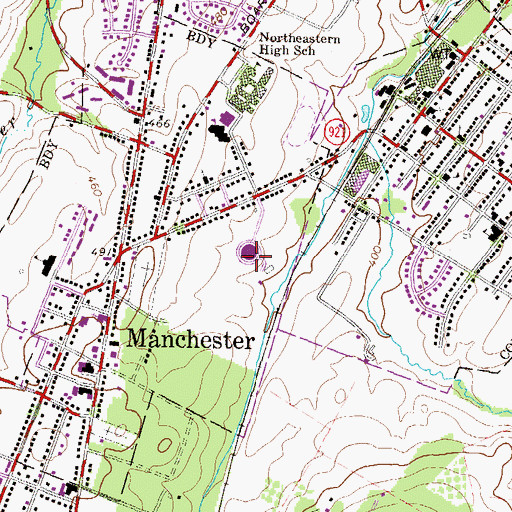 Topographic Map of Clarence R Orendorff Elementary School, PA
