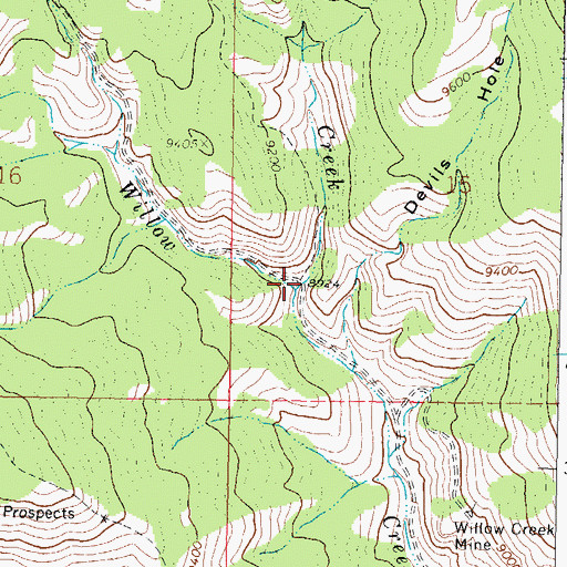 Topographic Map of East Willow Creek, CO