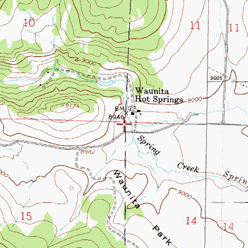 Topographic Map of Spring Creek, CO