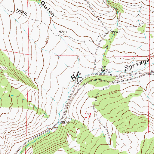 Topographic Map of Greathouse Gulch, CO