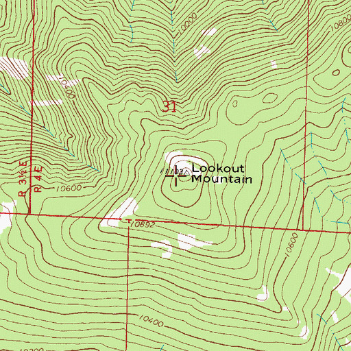 Topographic Map of Lookout Mountain, CO