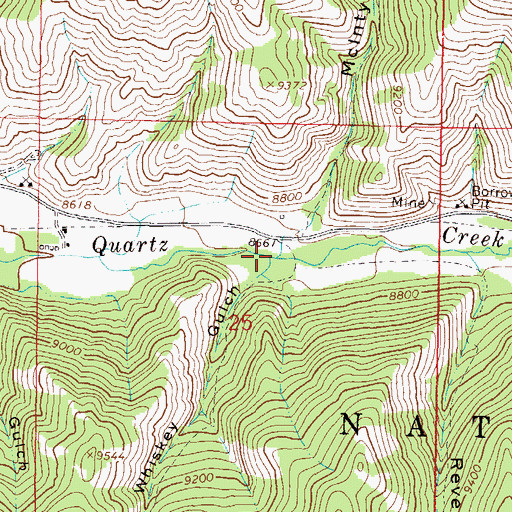 Topographic Map of Whiskey Gulch, CO