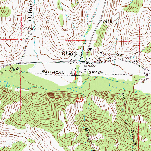 Topographic Map of Ohio, CO