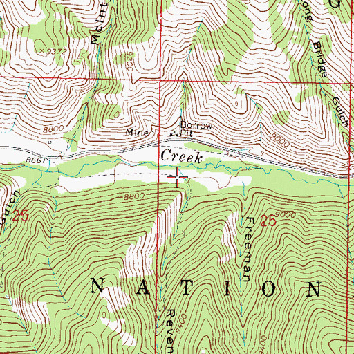 Topographic Map of Revenue Gulch, CO