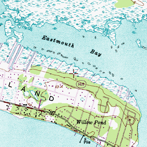 Topographic Map of Crystal Coast, NC