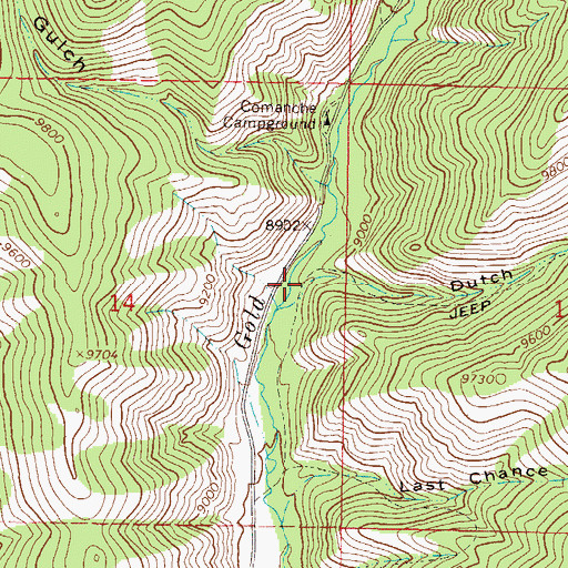 Topographic Map of Dutch Gulch, CO