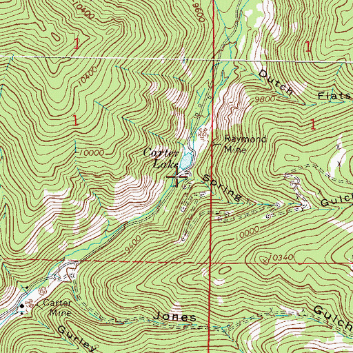 Topographic Map of Spring Gulch, CO