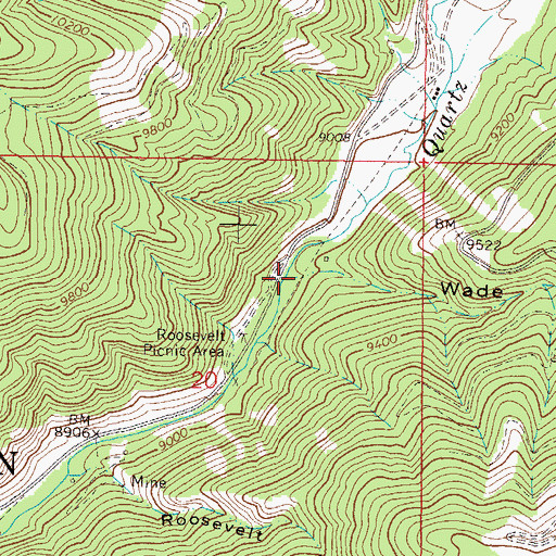 Topographic Map of Wade Gulch, CO