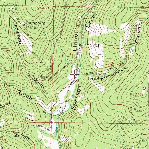 Topographic Map of Independence Gulch, CO