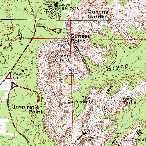 Topographic Map of Wall Street, UT