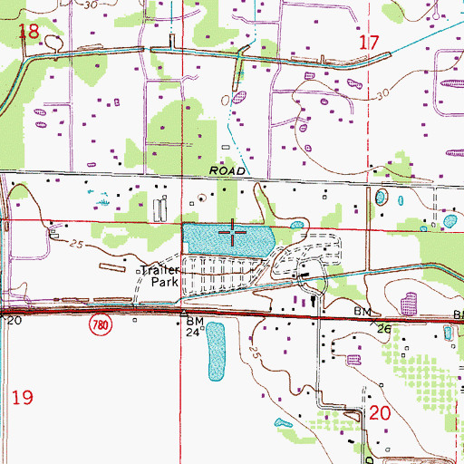 Topographic Map of Lake Ibis, FL