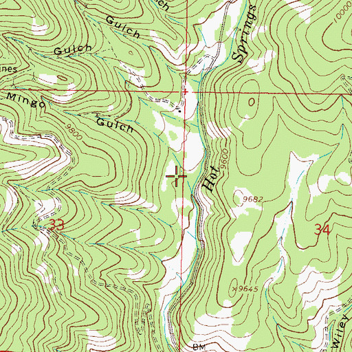 Topographic Map of Mingo Gulch, CO