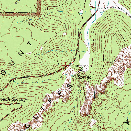 Topographic Map of Swamp Canyon Overlook, UT
