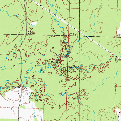 Topographic Map of Lake Columbia, AR