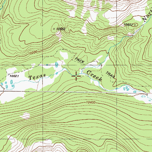 Topographic Map of North Texas Creek, CO