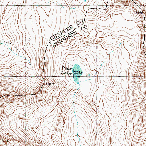 Topographic Map of Pear Lake, CO