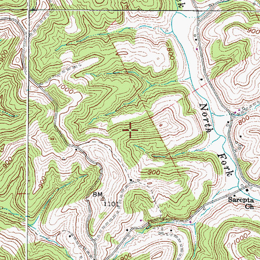 Topographic Map of Smith Cemetery, WV