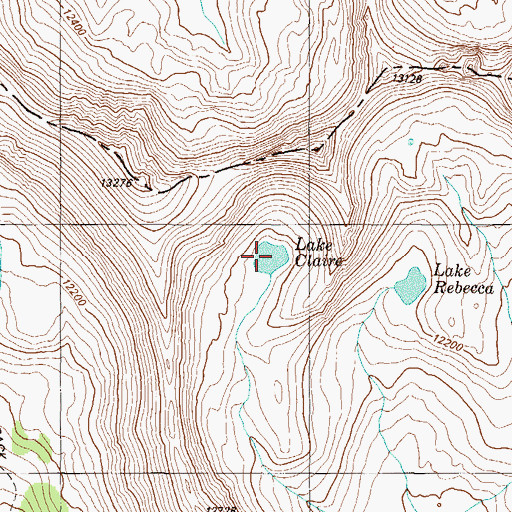 Topographic Map of Lake Claire, CO