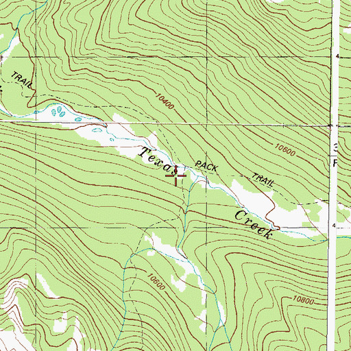 Topographic Map of South Texas Creek, CO