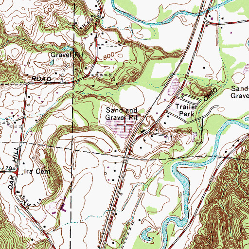 Topographic Map of Indigo Lake, OH