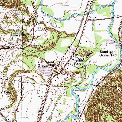 Topographic Map of Indigo Lake Station, OH