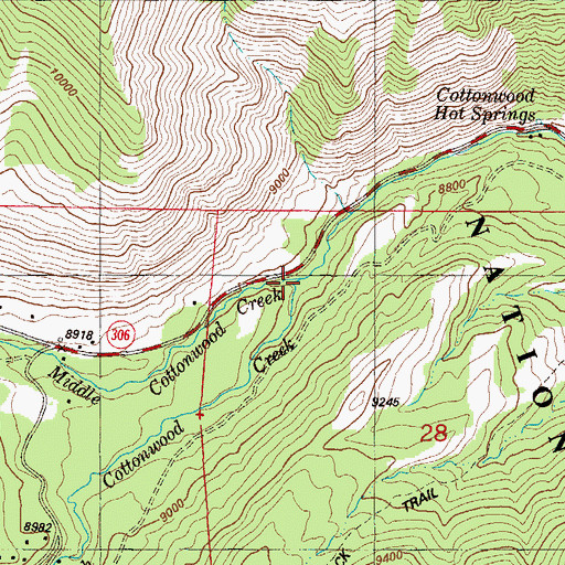 Topographic Map of South Cottonwood Creek, CO