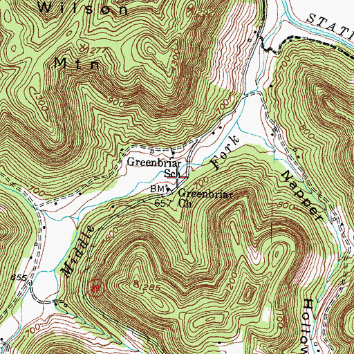 Topographic Map of Beth Branch, KY