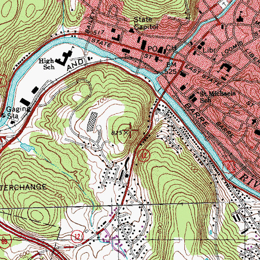 Topographic Map of Dewey Hill, VT