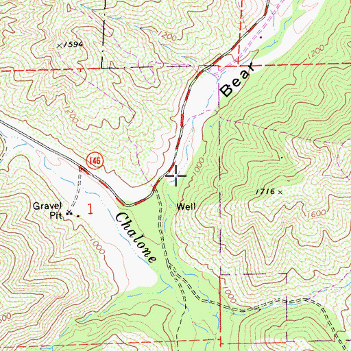 Topographic Map of Bench Trail, CA