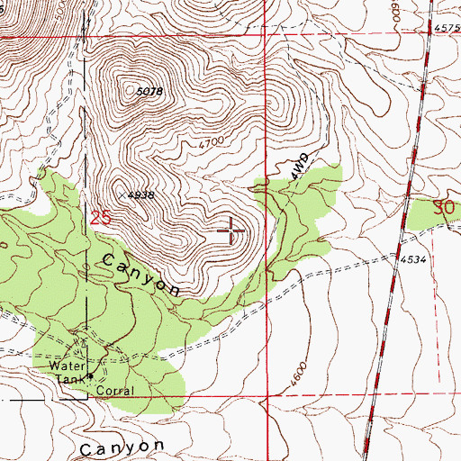 Topographic Map of Kartchner Caverns State Park, AZ