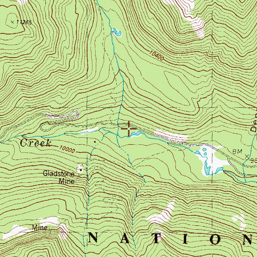Topographic Map of Denny Creek, CO