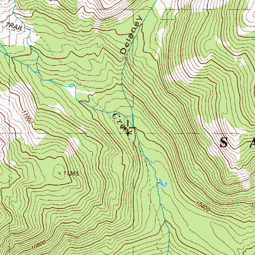 Topographic Map of Delaney Gulch, CO
