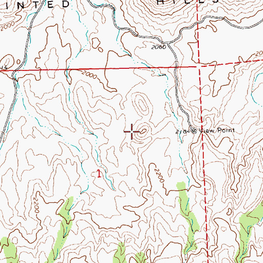 Topographic Map of Rainbow Hill, OR