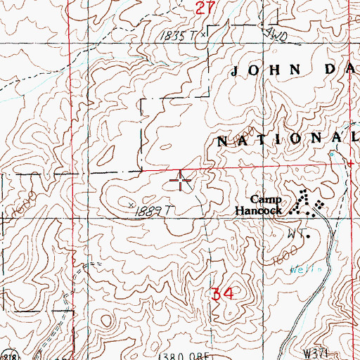 Topographic Map of Red Hill, OR