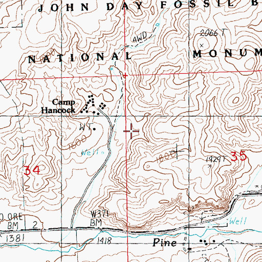 Topographic Map of Equisetum Canyon, OR