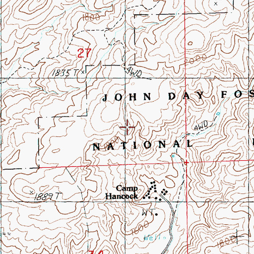 Topographic Map of Black Spur, OR