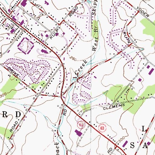 Topographic Map of Bullfrog Creek, PA