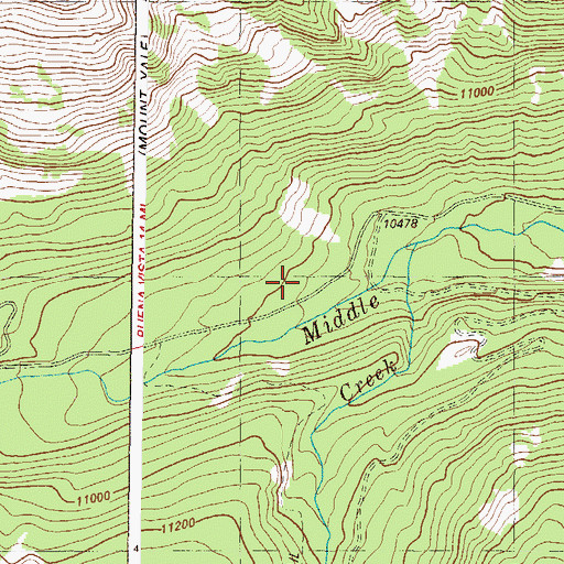 Topographic Map of Hangmans Cabin, CO
