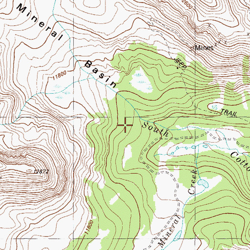 Topographic Map of Mineral Basin, CO