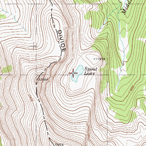 Topographic Map of Spout Lake, CO