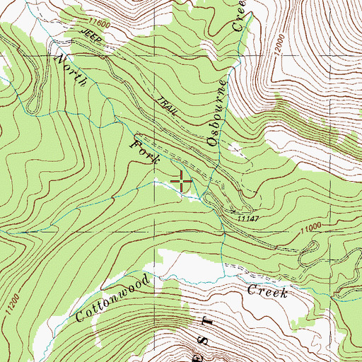 Topographic Map of Osbourne Creek, CO